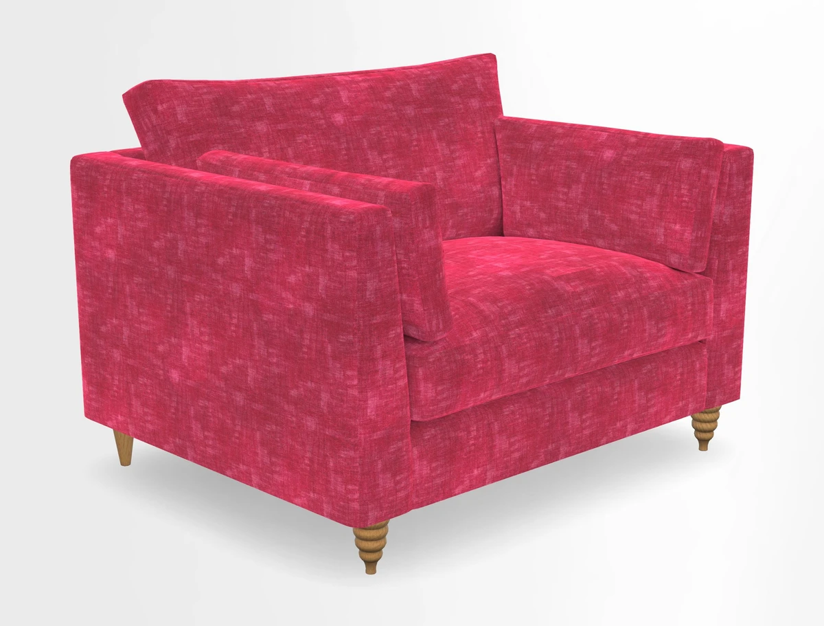 Saltdean snuggler in Linwood Tango Velvet Rosewood