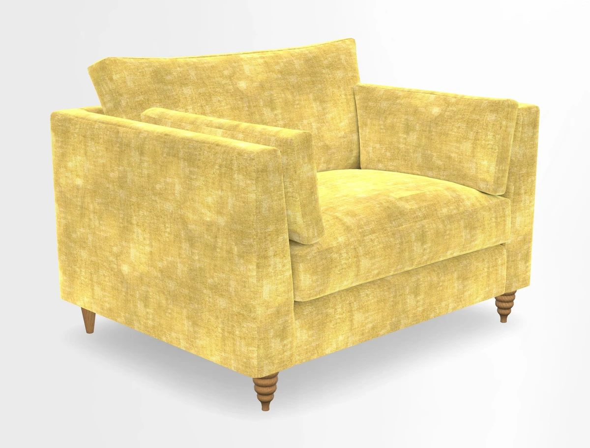 Saltdean snuggler in Linwood Tango Velvet Rosewood