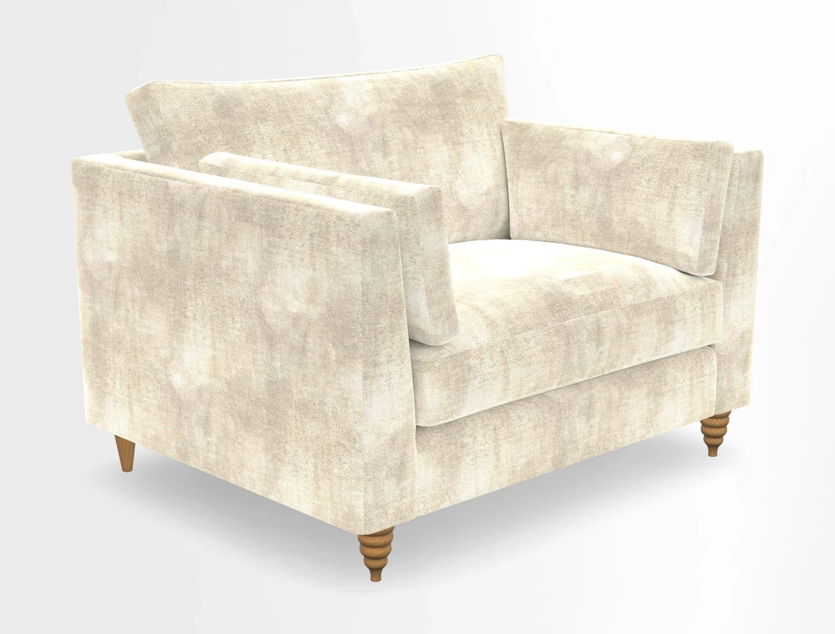 Saltdean snuggler in Linwood Tango Velvet Rosewood
