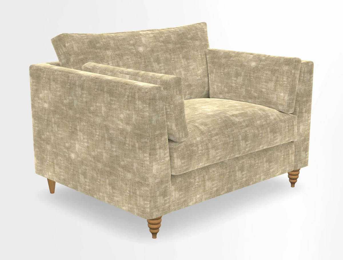 Saltdean snuggler in Linwood Tango Velvet Rosewood