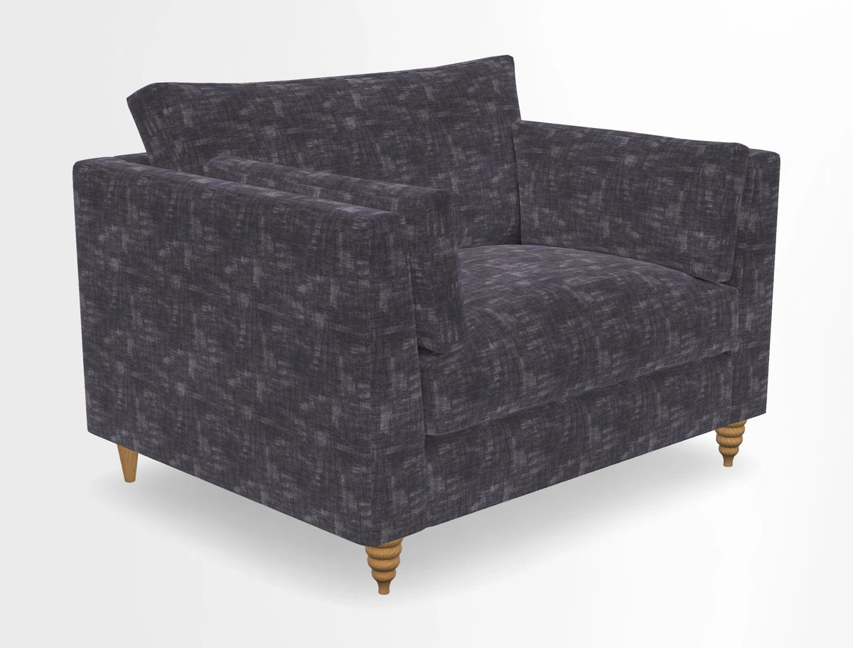 Saltdean snuggler in Linwood Tango Velvet Rosewood