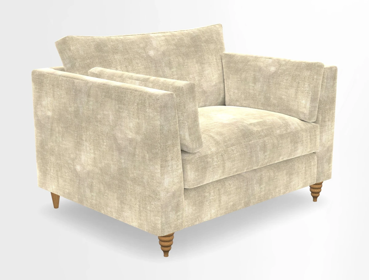 Saltdean snuggler in Linwood Tango Velvet Rosewood