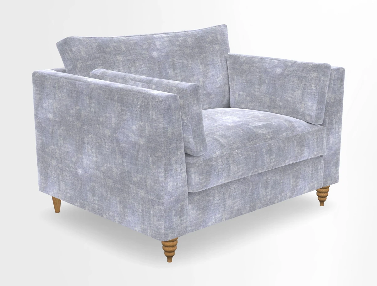 Saltdean snuggler in Linwood Tango Velvet Rosewood