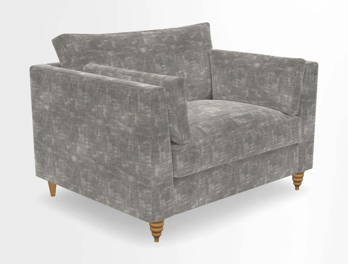 Saltdean snuggler in Linwood Tango Velvet Rosewood