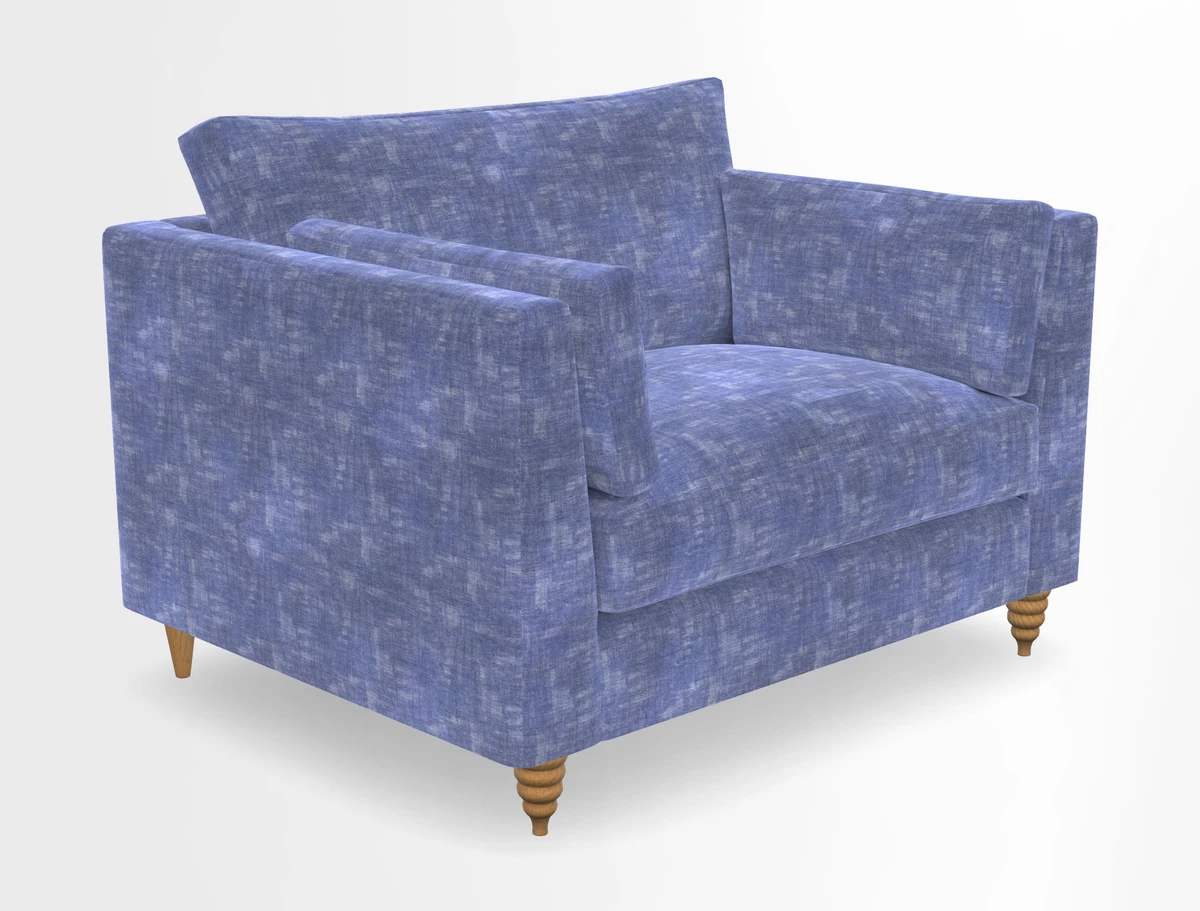 Saltdean snuggler in Linwood Tango Velvet Rosewood