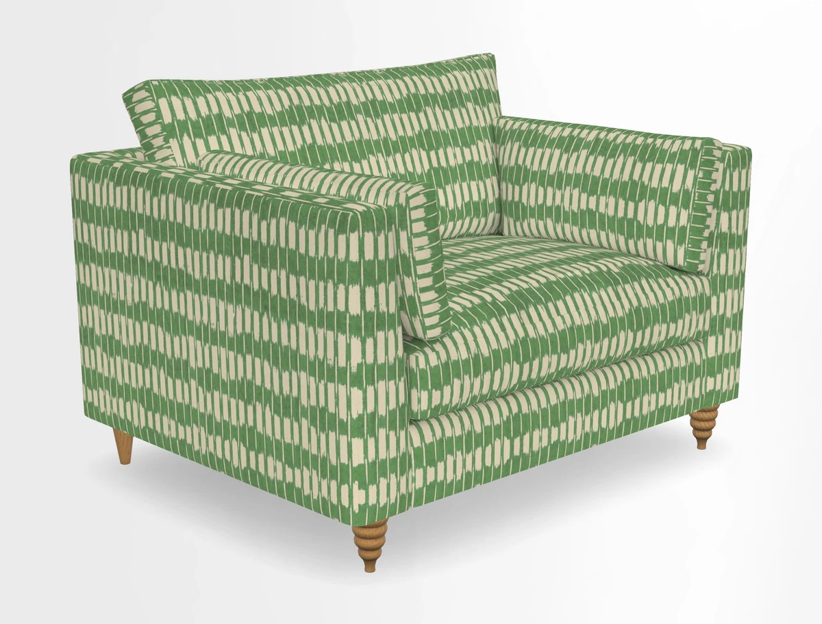 Saltdean snuggler in Linwood Tango Velvet Rosewood