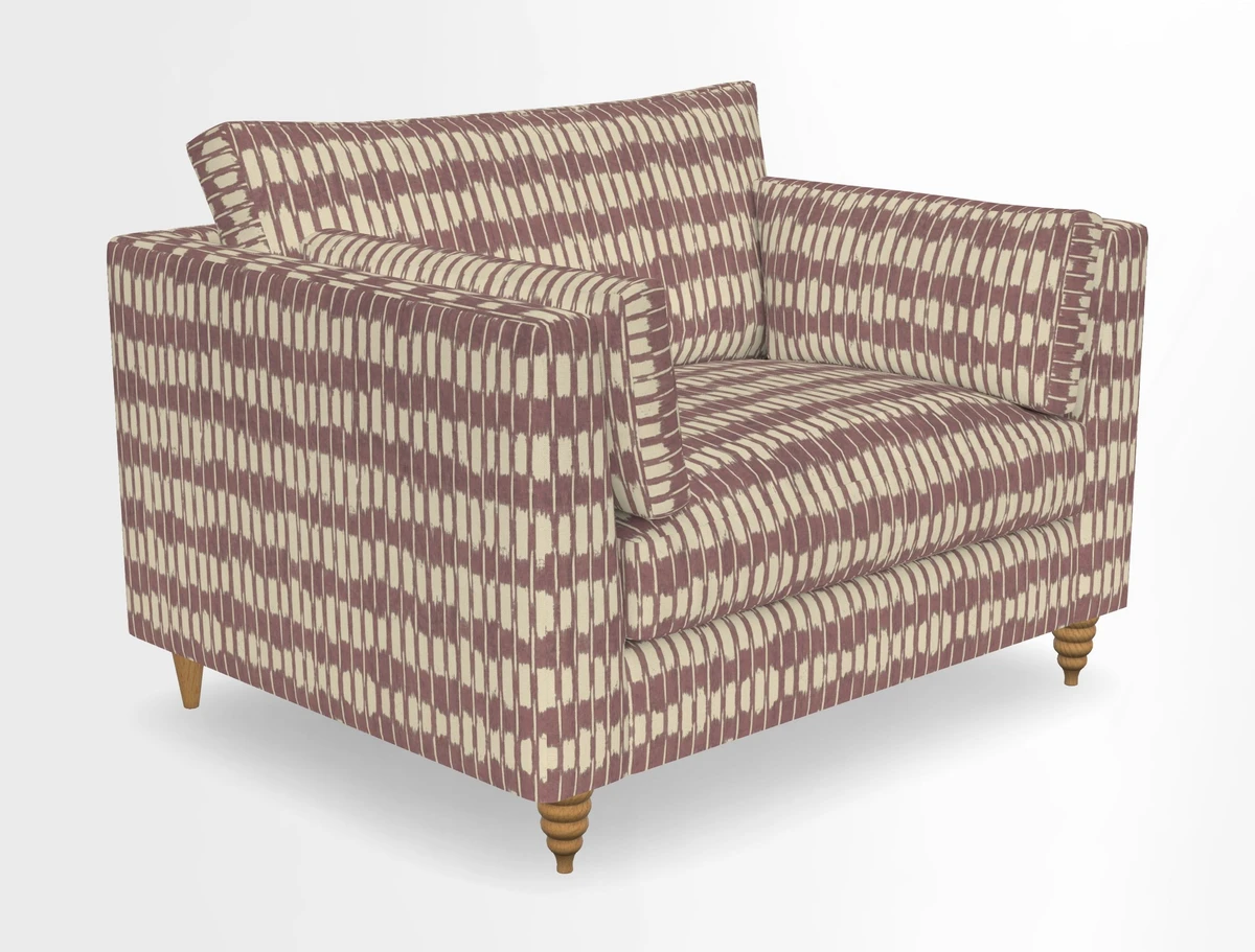 Saltdean snuggler in Linwood Tango Velvet Rosewood