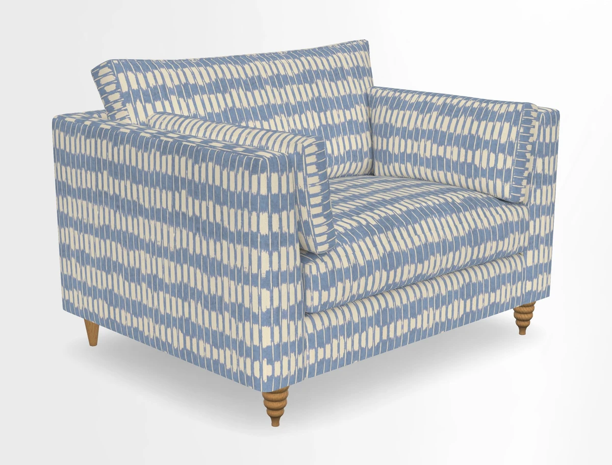 Saltdean snuggler in Linwood Tango Velvet Rosewood