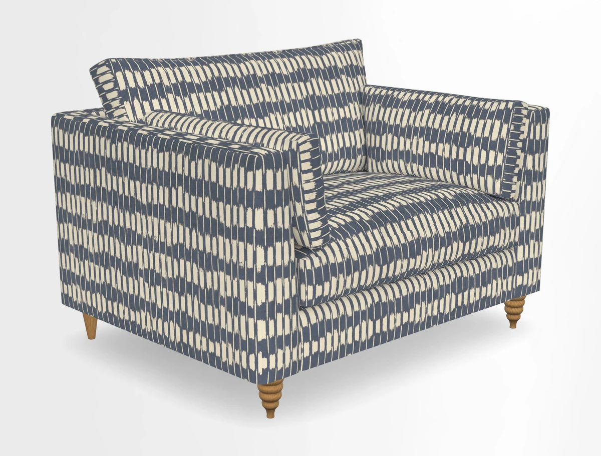 Saltdean snuggler in Linwood Tango Velvet Rosewood