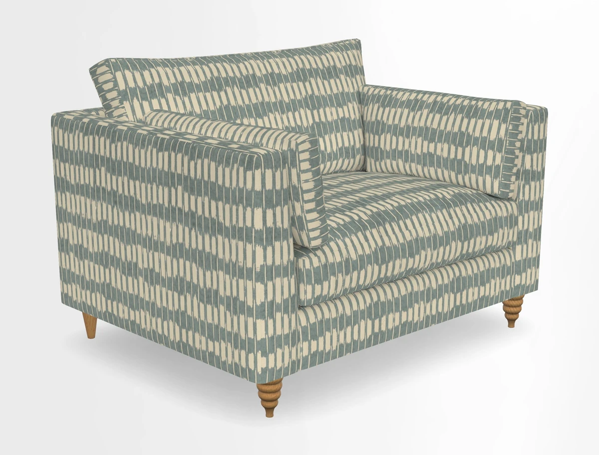 Saltdean snuggler in Linwood Tango Velvet Rosewood