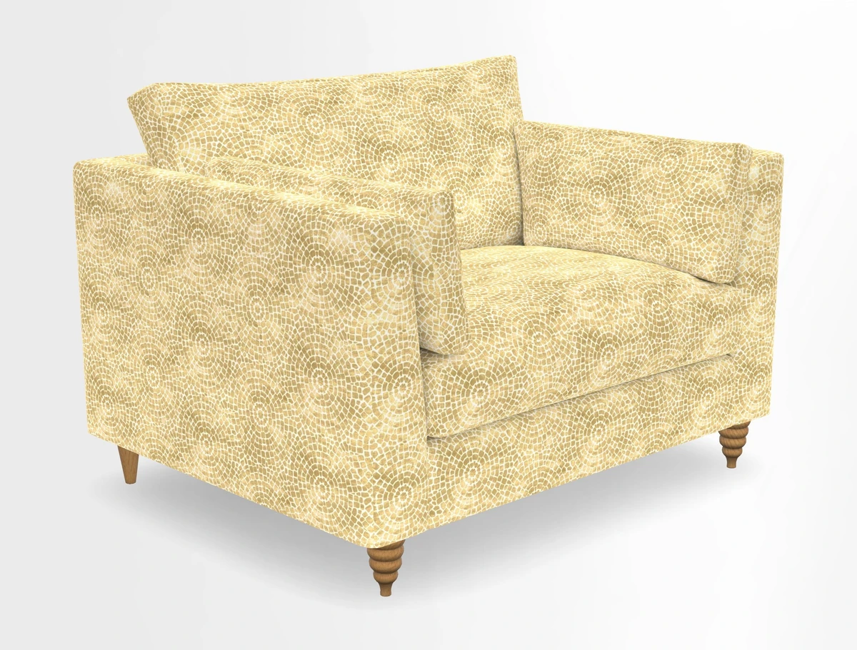 Saltdean snuggler in Linwood Tango Velvet Rosewood