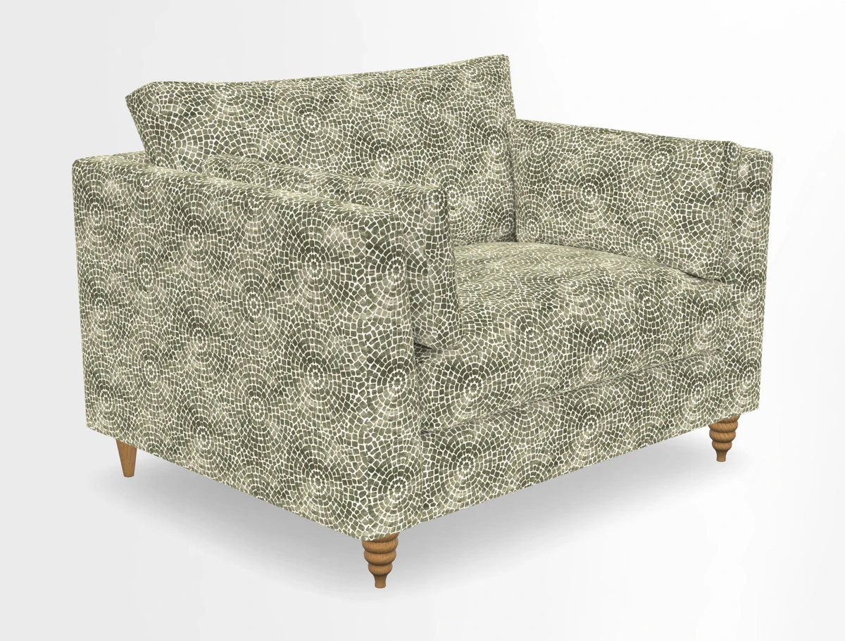 Saltdean snuggler in Linwood Tango Velvet Rosewood