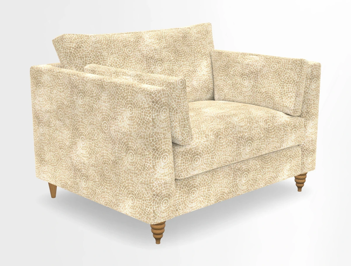 Saltdean snuggler in Linwood Tango Velvet Rosewood