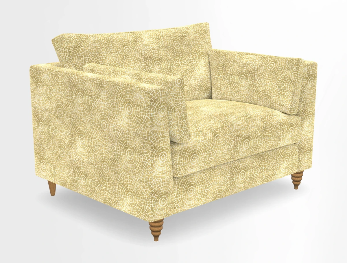 Saltdean snuggler in Linwood Tango Velvet Rosewood
