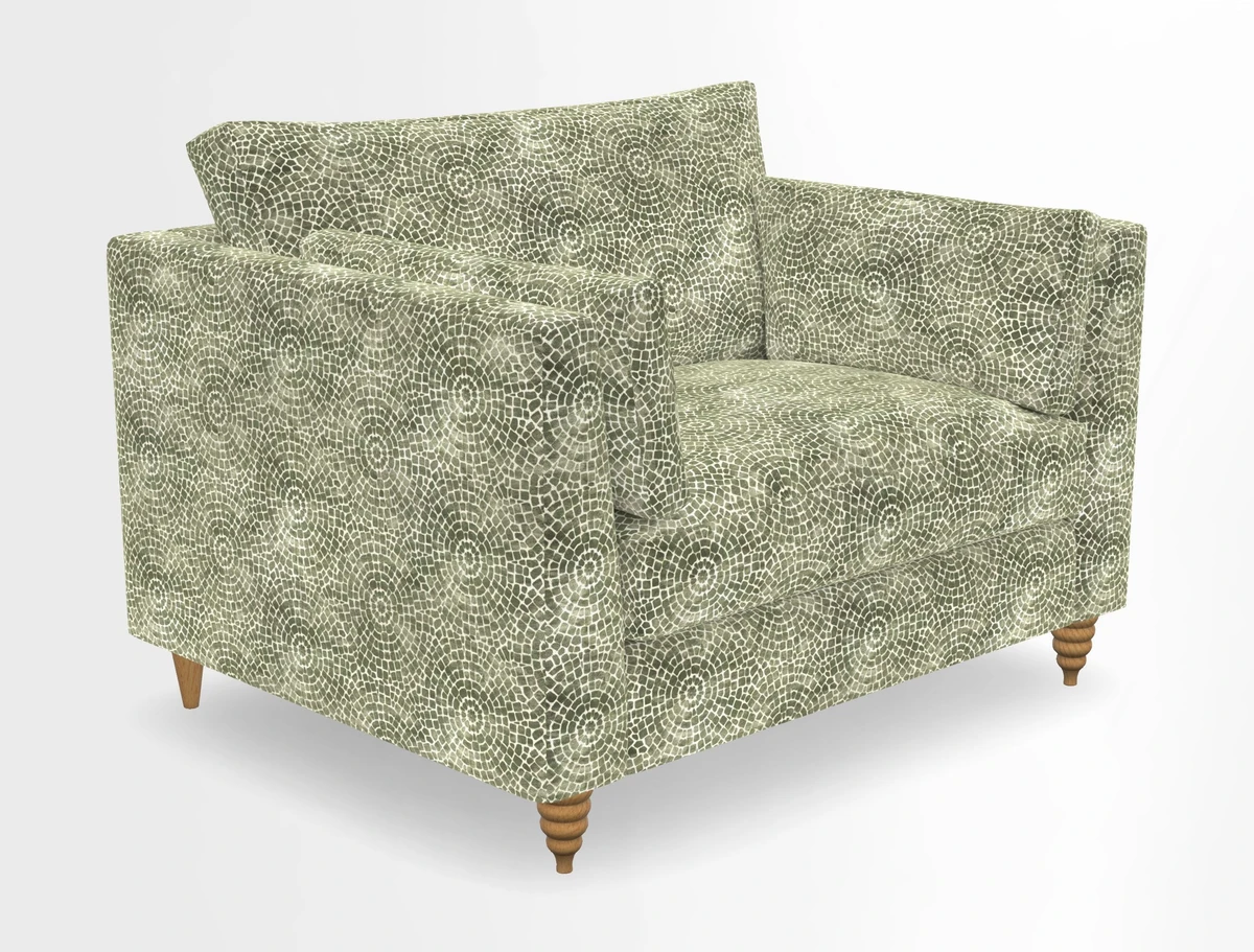 Saltdean snuggler in Linwood Tango Velvet Rosewood
