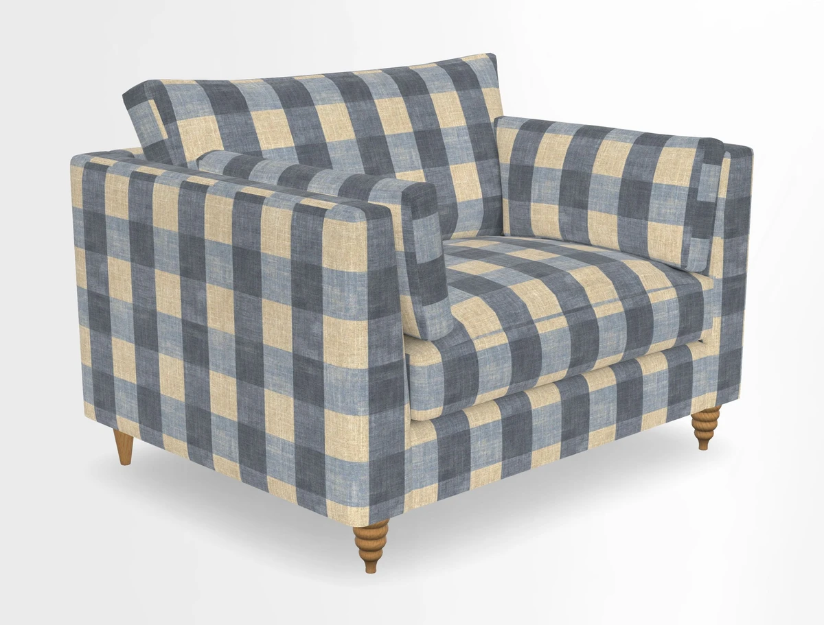 Saltdean snuggler in Linwood Tango Velvet Rosewood