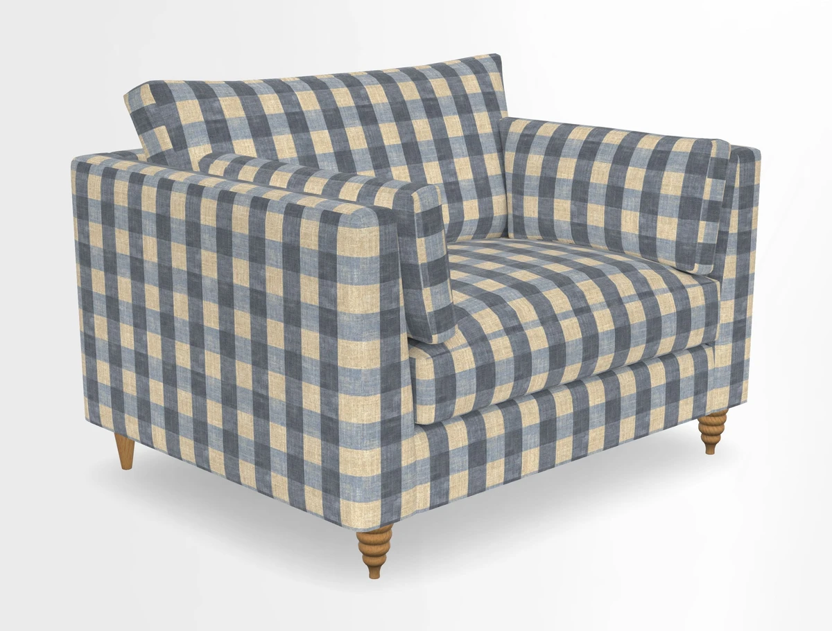 Saltdean snuggler in Linwood Tango Velvet Rosewood