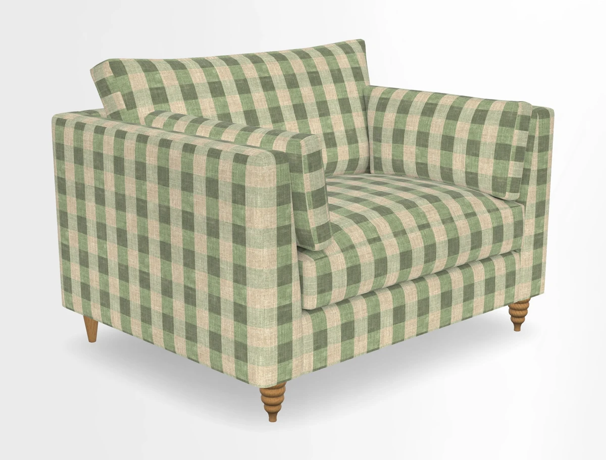 Saltdean snuggler in Linwood Tango Velvet Rosewood