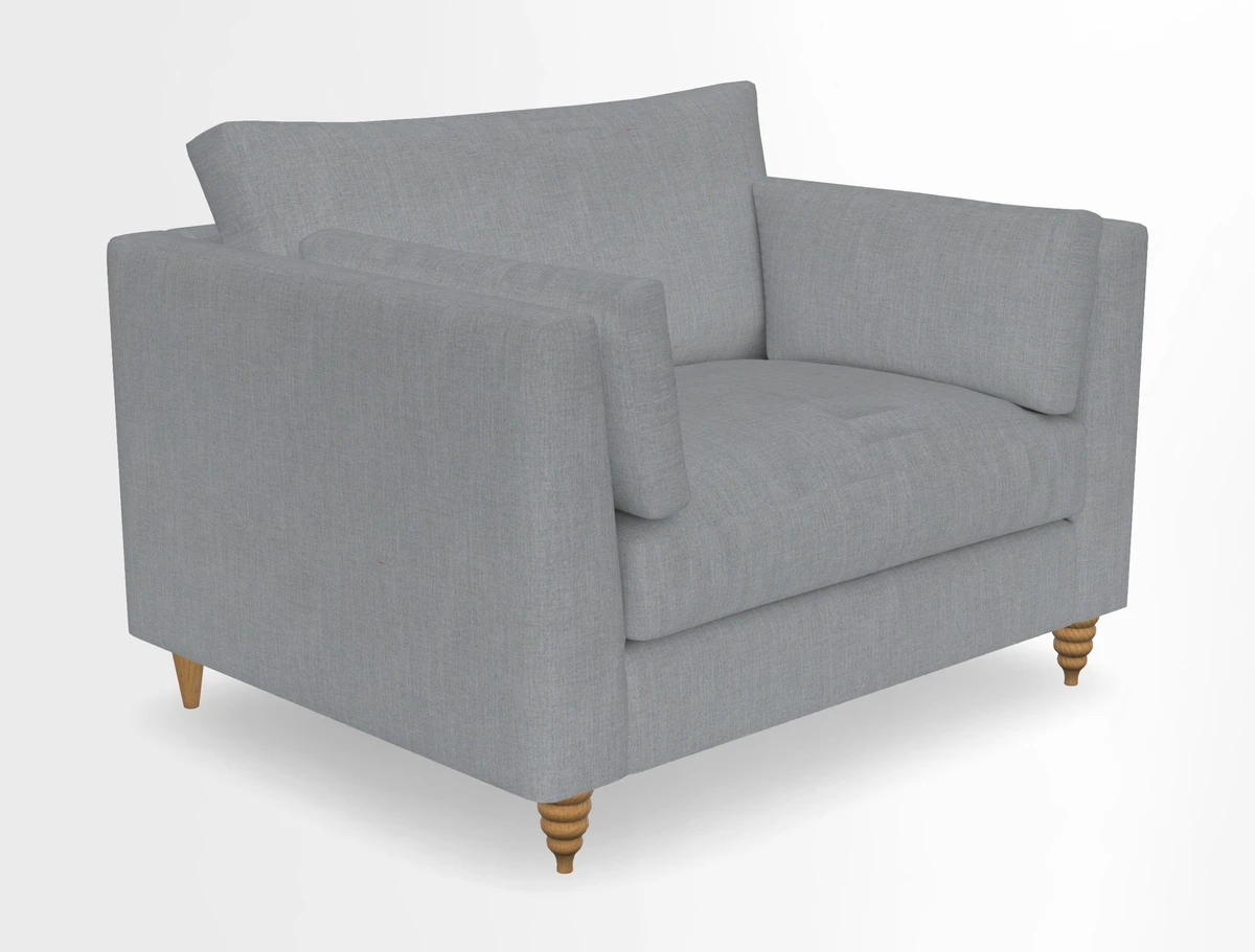 Saltdean snuggler in Linwood Tango Velvet Rosewood
