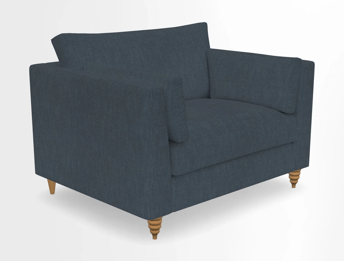 Saltdean snuggler in Linwood Tango Velvet Rosewood