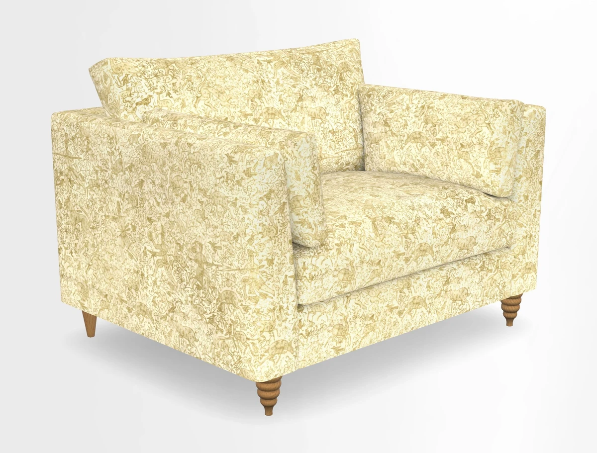 Saltdean snuggler in Linwood Tango Velvet Rosewood