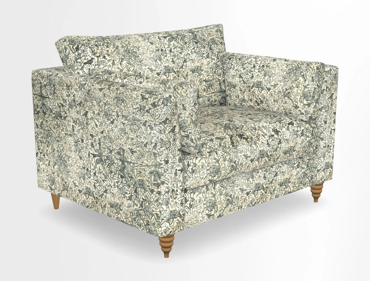 Saltdean snuggler in Linwood Tango Velvet Rosewood