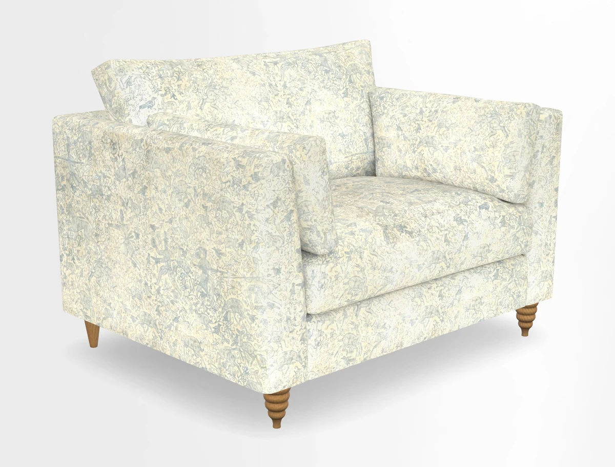 Saltdean snuggler in Linwood Tango Velvet Rosewood