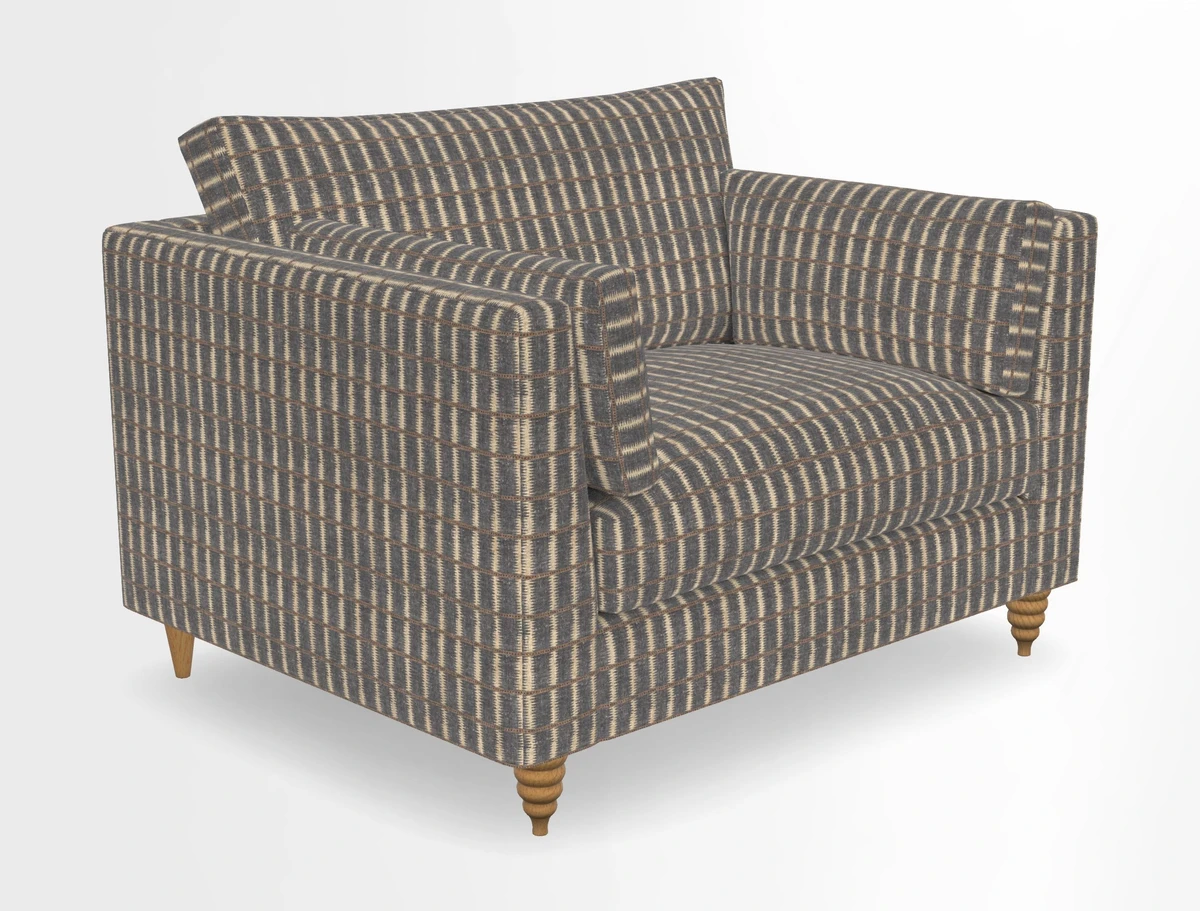 Saltdean snuggler in Linwood Tango Velvet Rosewood
