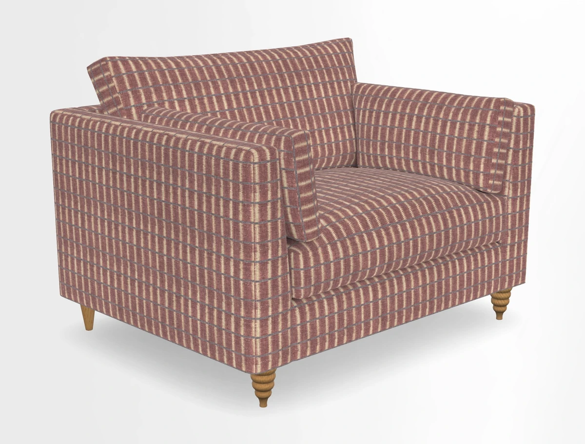 Saltdean snuggler in Linwood Tango Velvet Rosewood