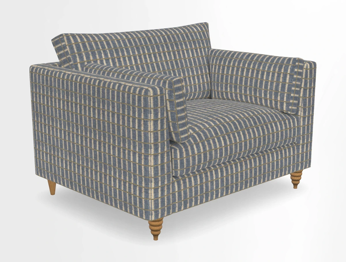 Saltdean snuggler in Linwood Tango Velvet Rosewood