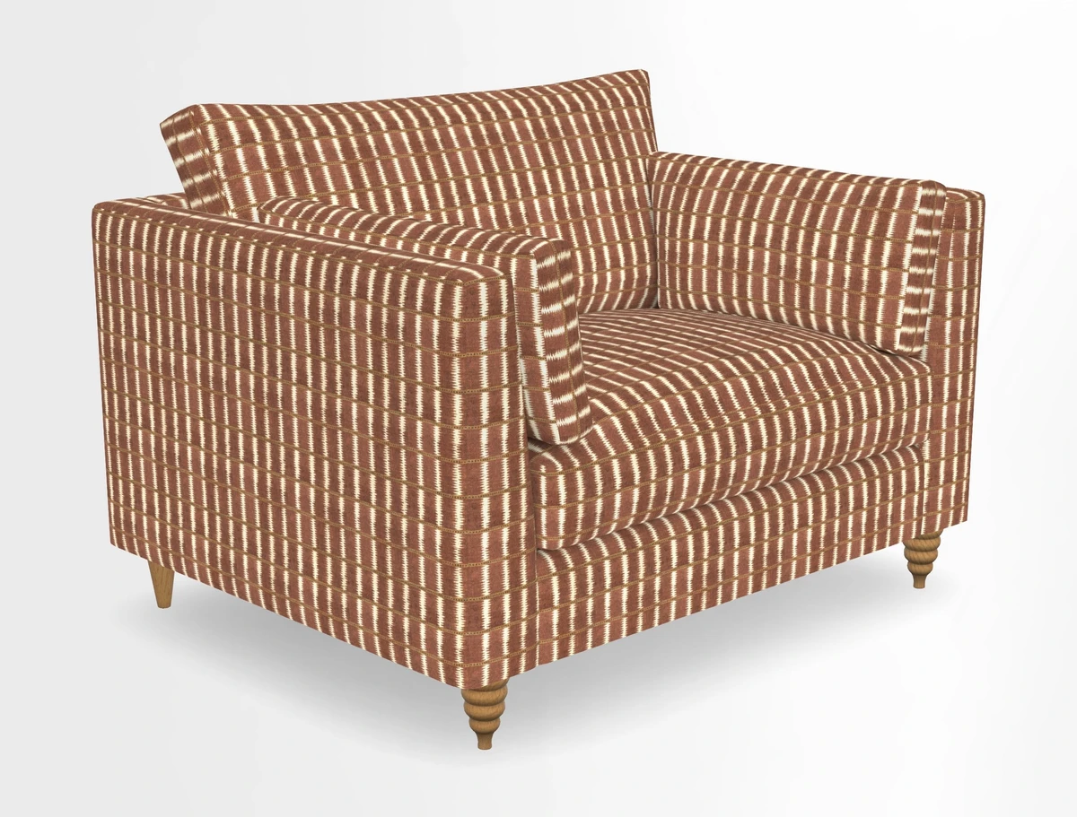 Saltdean snuggler in Linwood Tango Velvet Rosewood