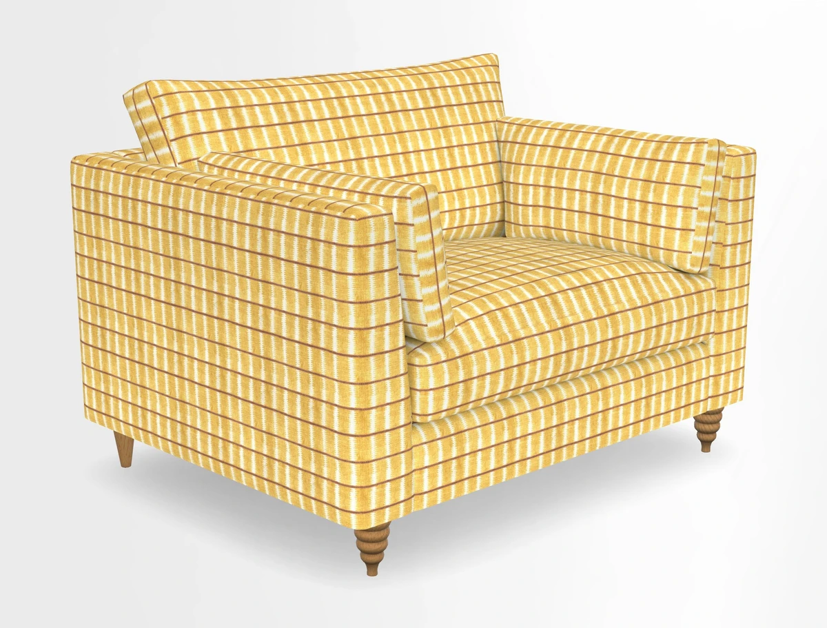 Saltdean snuggler in Linwood Tango Velvet Rosewood