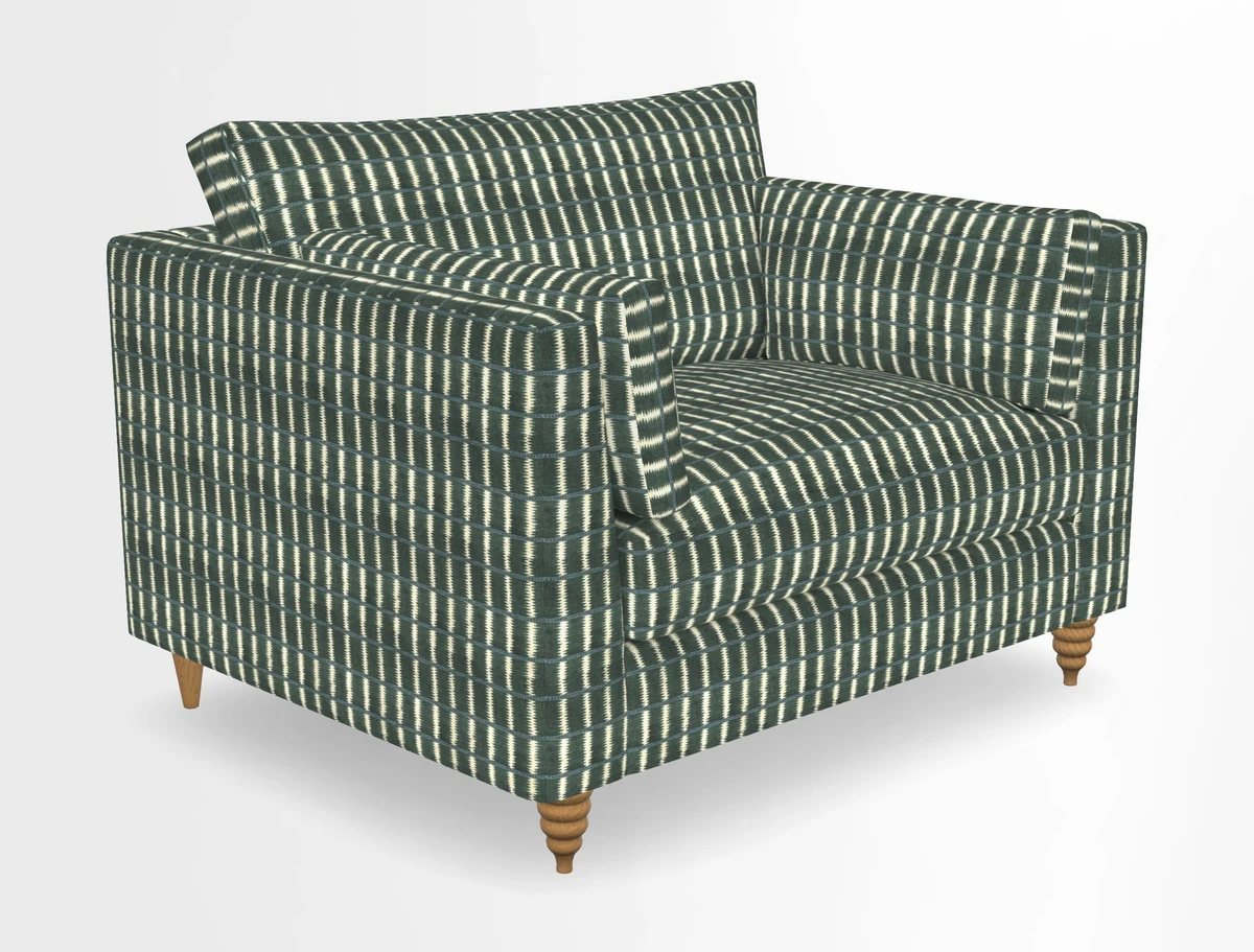Saltdean snuggler in Linwood Tango Velvet Rosewood