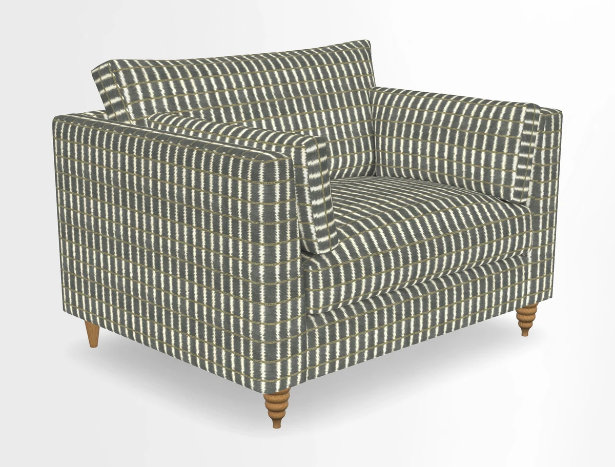 Saltdean snuggler in Linwood Tango Velvet Rosewood