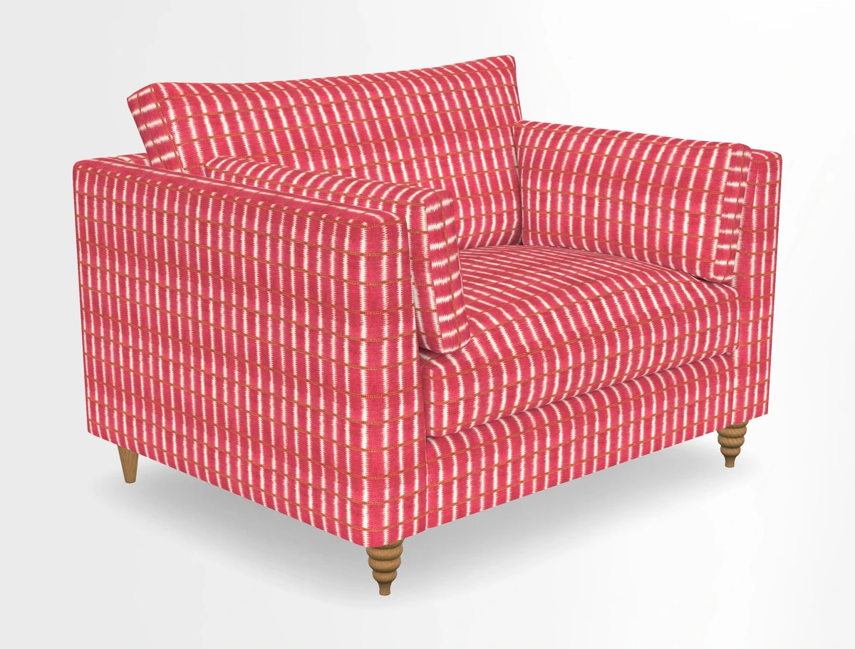 Saltdean snuggler in Linwood Tango Velvet Rosewood