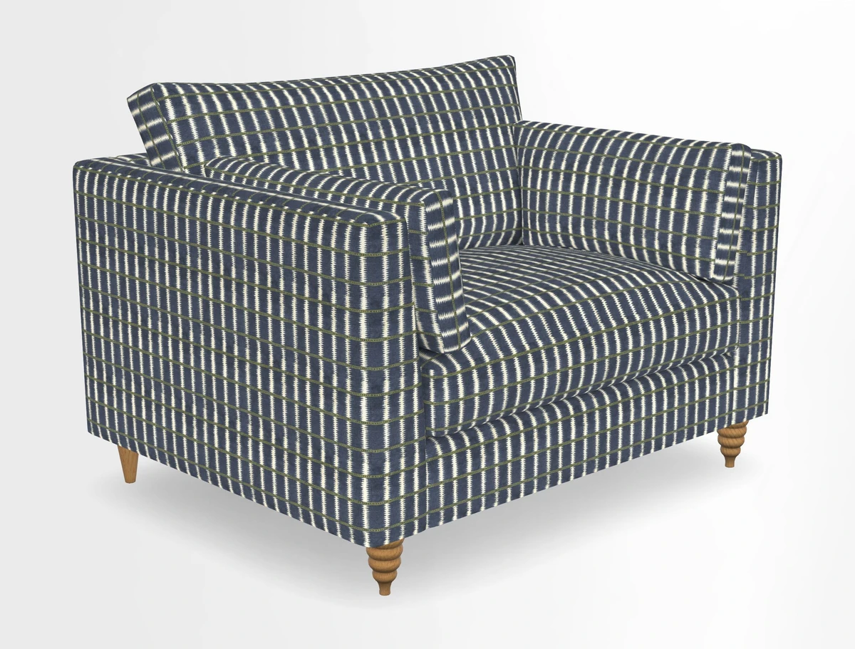 Saltdean snuggler in Linwood Tango Velvet Rosewood