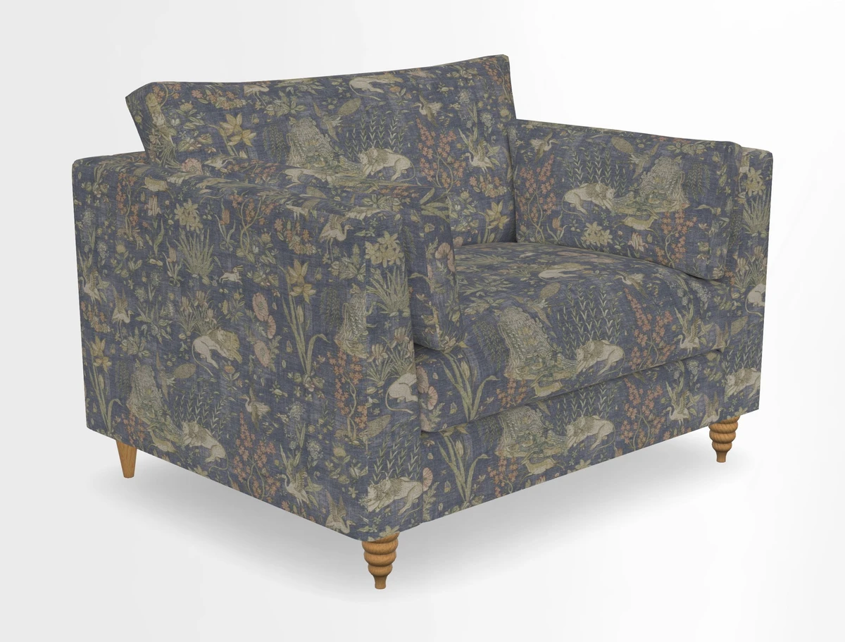Saltdean snuggler in Linwood Tango Velvet Rosewood