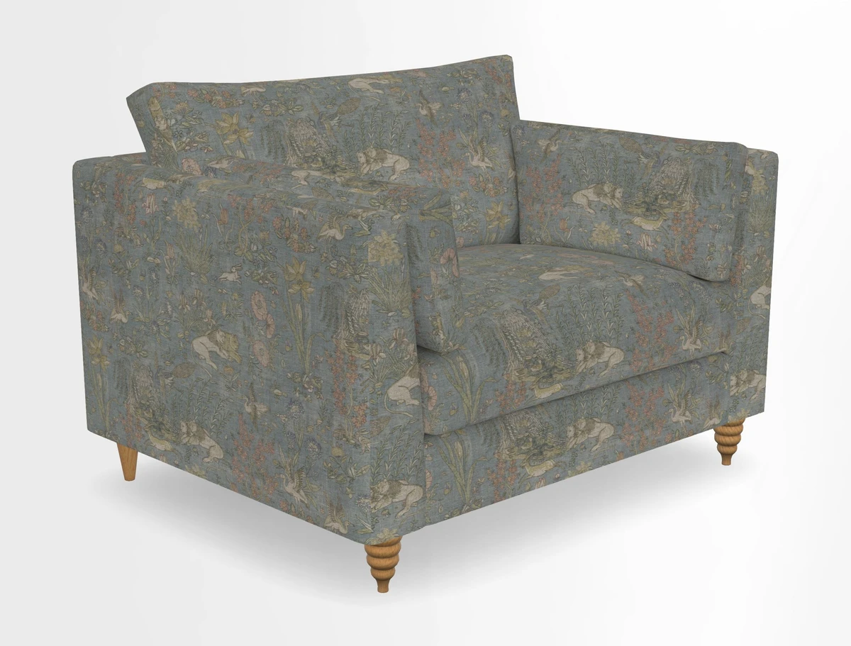 Saltdean snuggler in Linwood Tango Velvet Rosewood