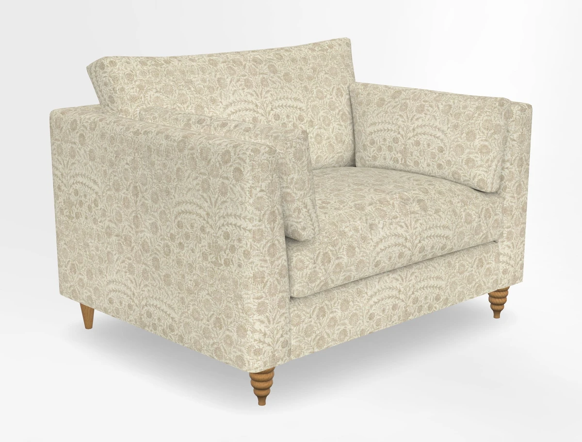 Saltdean snuggler in Linwood Tango Velvet Rosewood