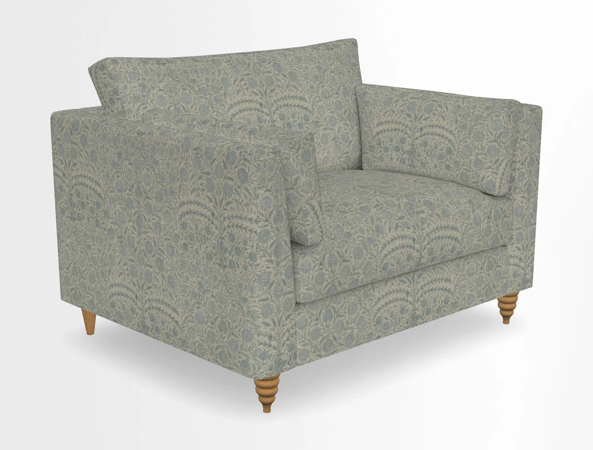 Saltdean snuggler in Linwood Tango Velvet Rosewood