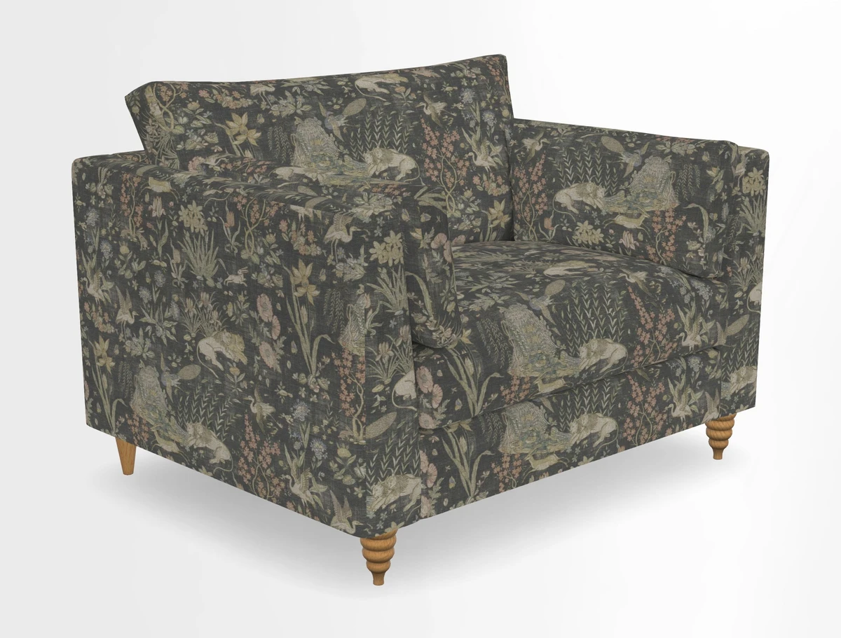 Saltdean snuggler in Linwood Tango Velvet Rosewood