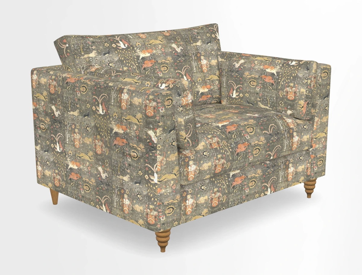 Saltdean snuggler in Linwood Tango Velvet Rosewood