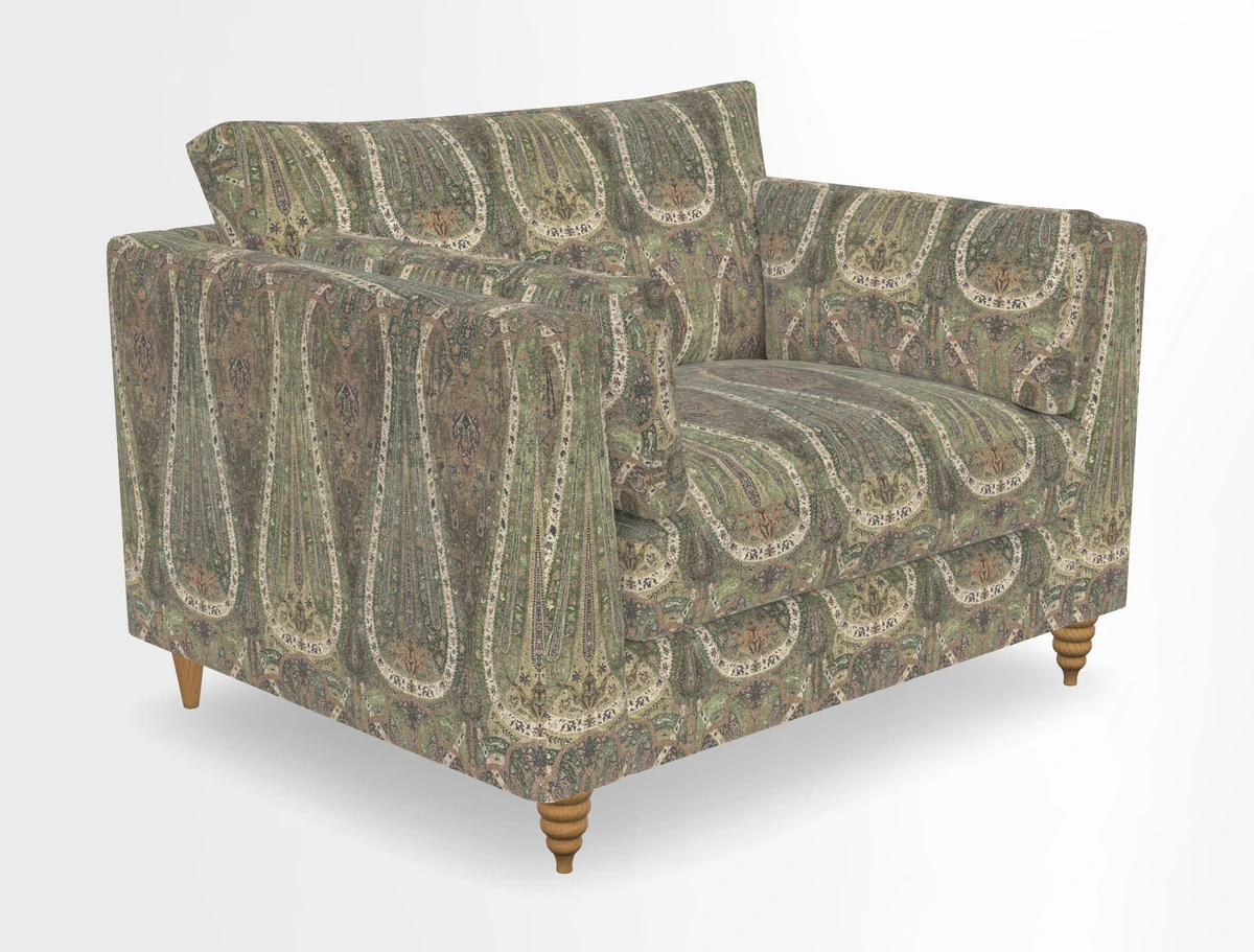 Saltdean snuggler in Linwood Tango Velvet Rosewood