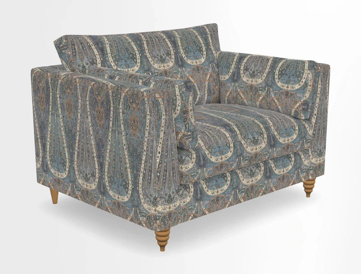 Saltdean snuggler in Linwood Tango Velvet Rosewood