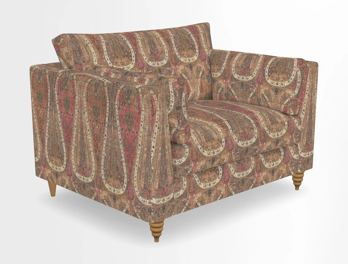 Saltdean snuggler in Linwood Tango Velvet Rosewood