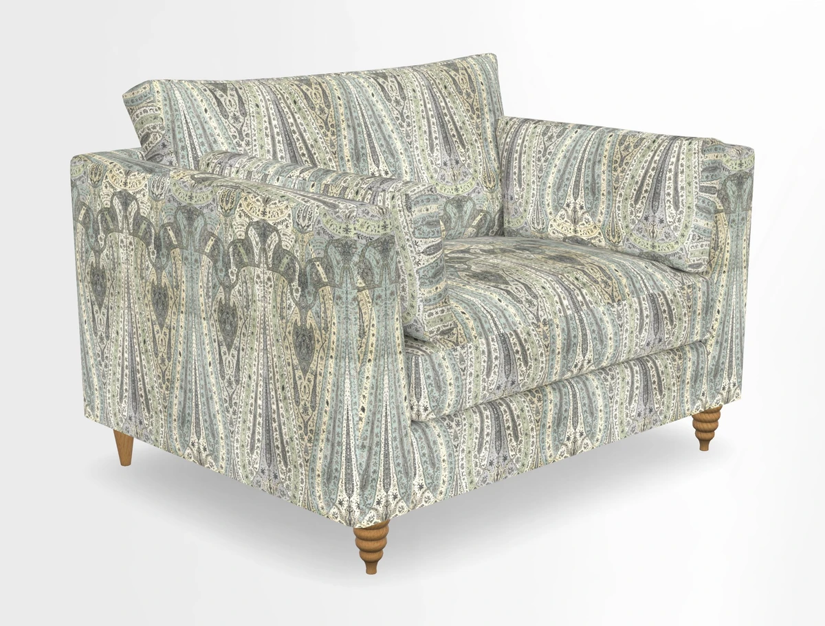 Saltdean snuggler in Linwood Tango Velvet Rosewood
