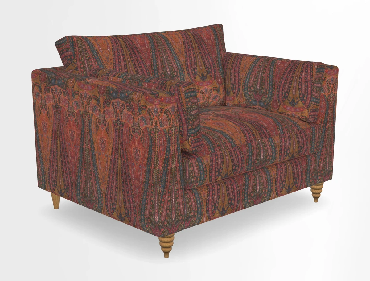 Saltdean snuggler in Linwood Tango Velvet Rosewood