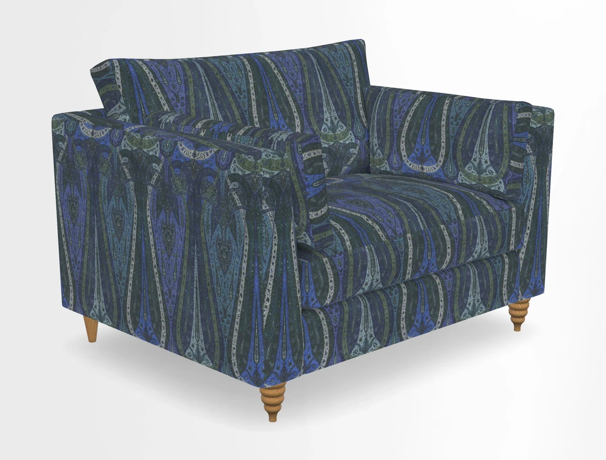 Saltdean snuggler in Linwood Tango Velvet Rosewood