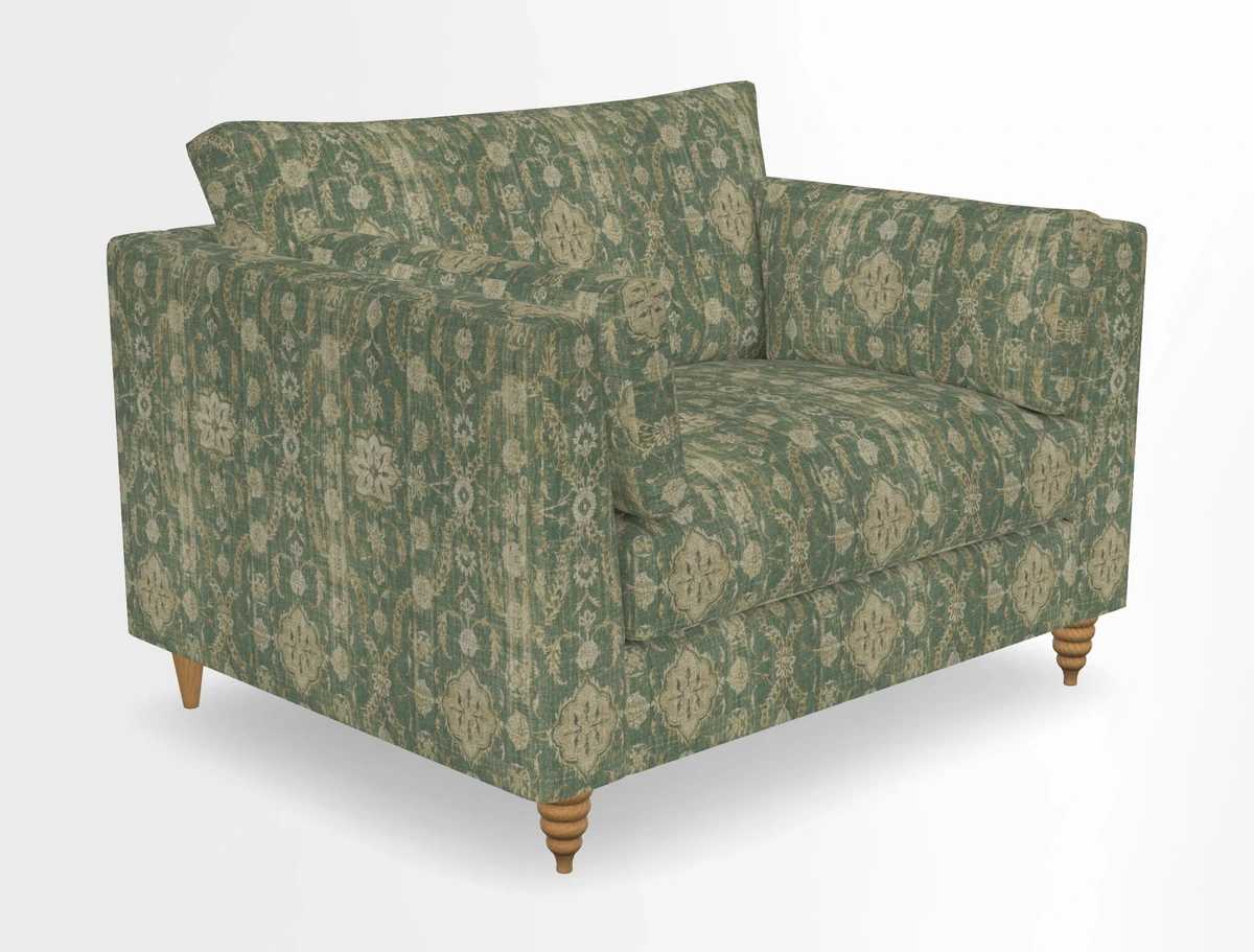 Saltdean snuggler in Linwood Tango Velvet Rosewood