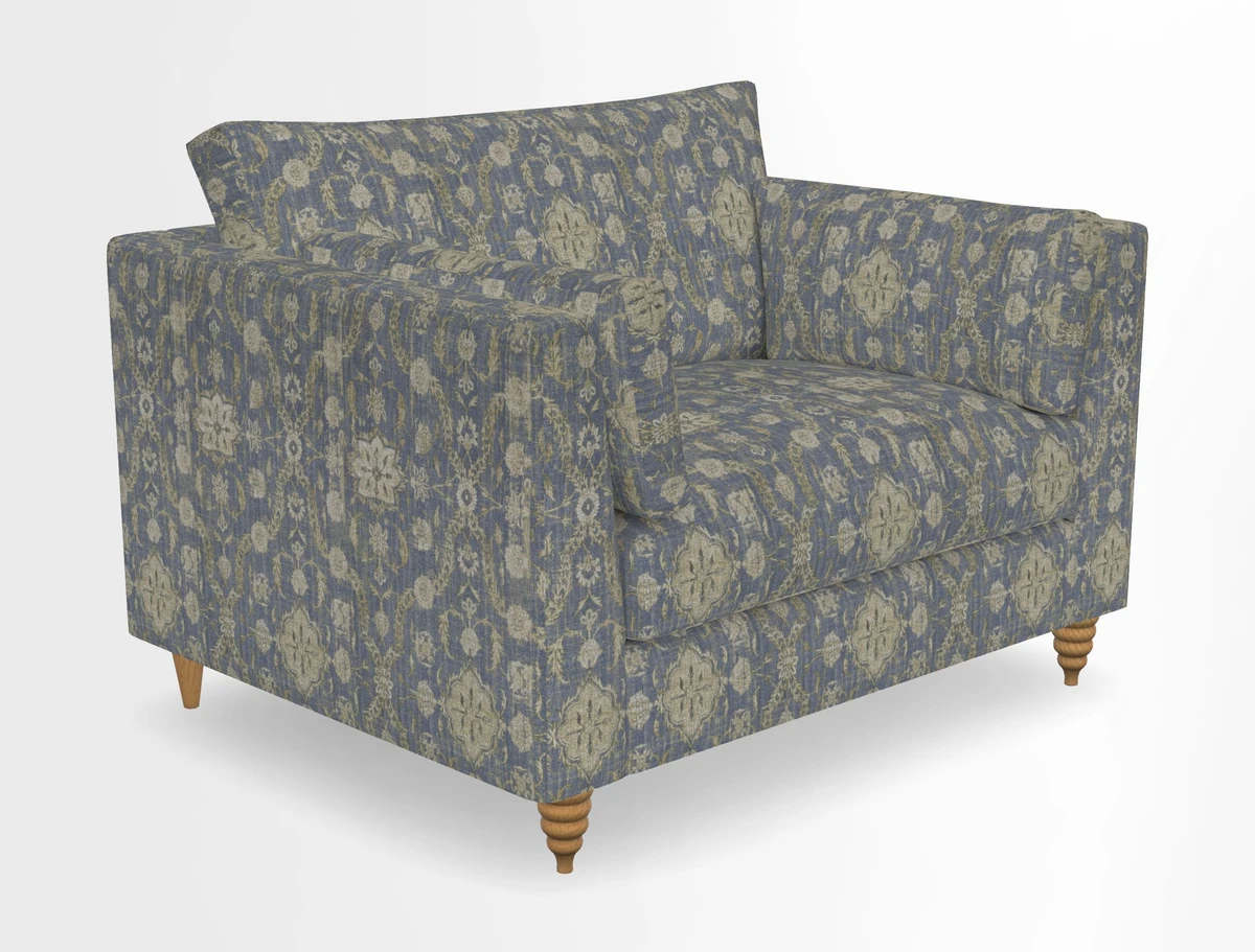 Saltdean snuggler in Linwood Tango Velvet Rosewood